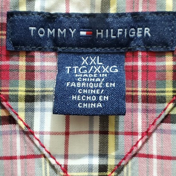 TOMMY HILFIGER Plaid Long-Sleeve Ruffled Button-Up Shirt, XXL - Picture 7 of 9